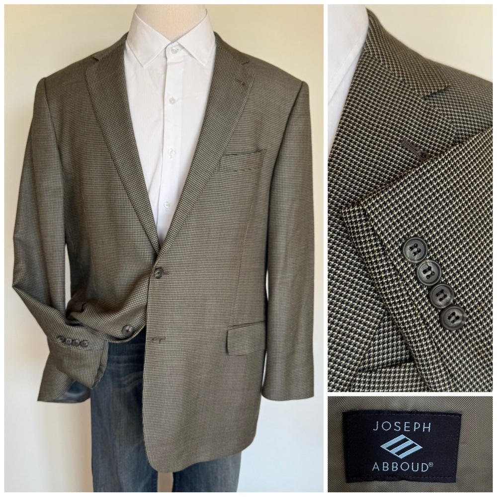 JOSEPH ABBOUD Mens Blazer Sport Coat Casual Jacket Size 46L Wool Suit USA